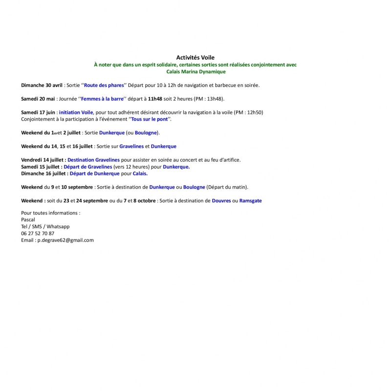 Le programme des sorties de LAMC est disponible !